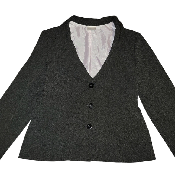 Vintage Fashion Bug button closure long sleeve black/white cardigan, blazer - Picture 2 of 6